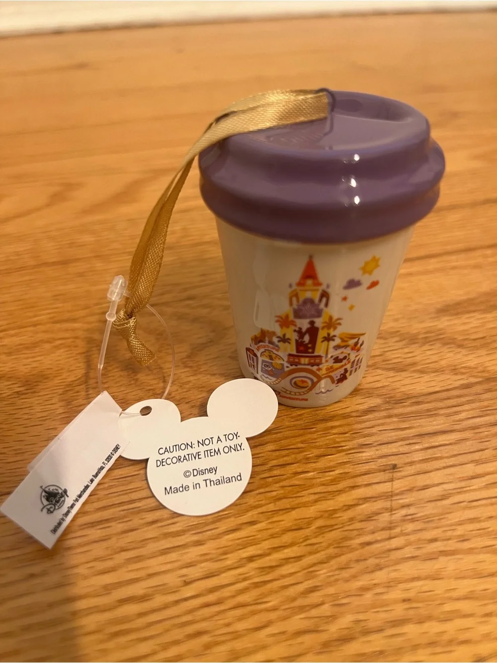 Disney Parks Starbucks ceramic mini travel tumbler ornament